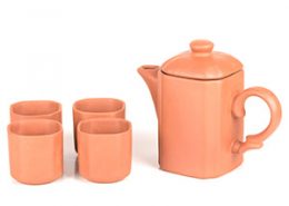 Terracotta Clay Tea set