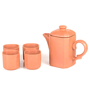 Terracotta Clay Tea set