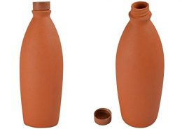 Terracotta earthen bottle